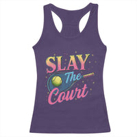 Slay The Court Queen Racerback Tank Top Witty Tennis Player Gift For Girls - Wonder Print Shop