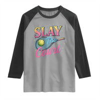 Slay The Court Queen Raglan Shirt Witty Tennis Player Gift For Girls - Wonder Print Shop