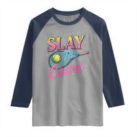Slay The Court Queen Raglan Shirt Witty Tennis Player Gift For Girls - Wonder Print Shop