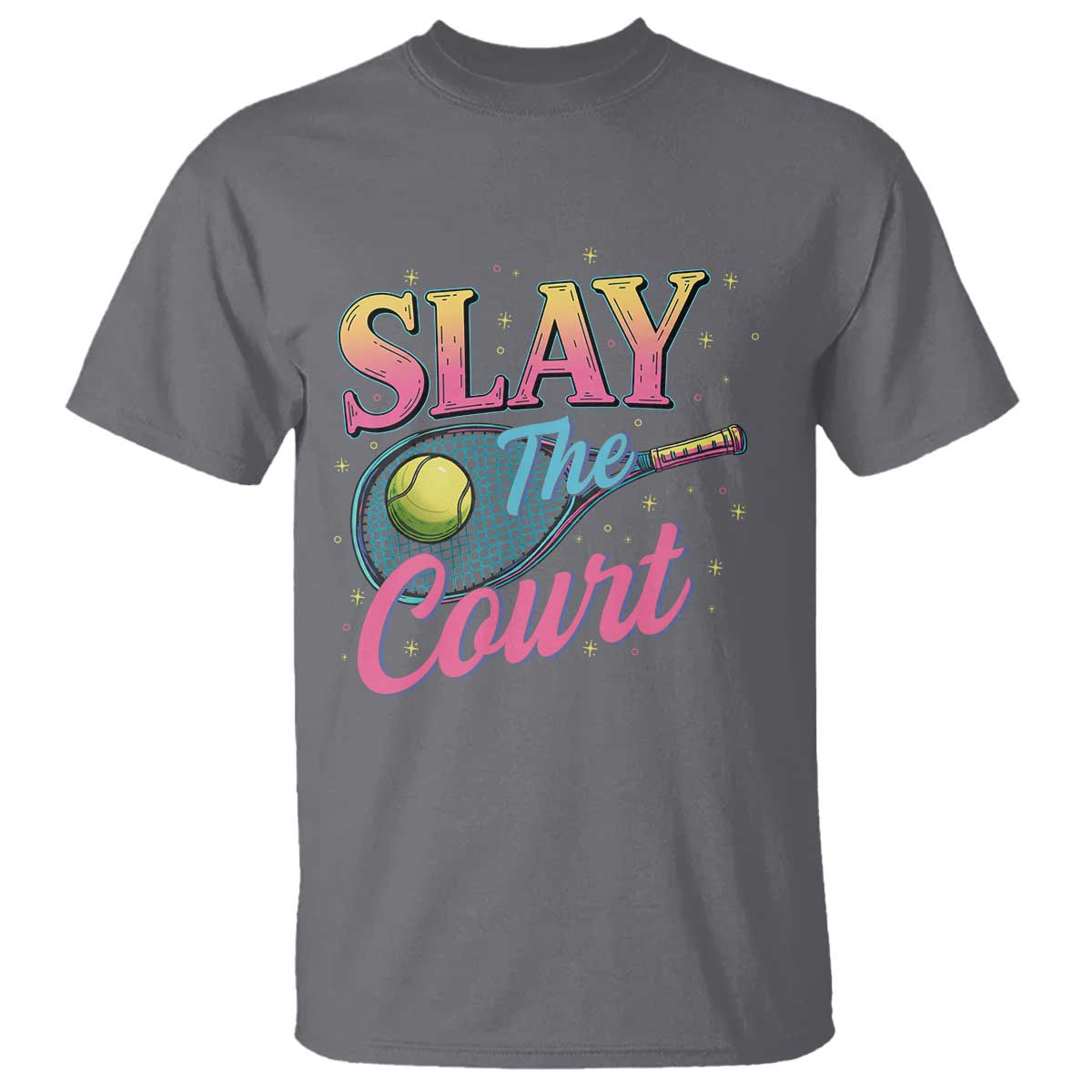 Slay The Court Queen T Shirt Witty Tennis Player Gift For Girls - Wonder Print Shop