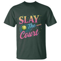 Slay The Court Queen T Shirt Witty Tennis Player Gift For Girls - Wonder Print Shop