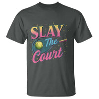 Slay The Court Queen T Shirt Witty Tennis Player Gift For Girls - Wonder Print Shop