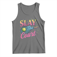 Slay The Court Queen Tank Top Witty Tennis Player Gift For Girls - Wonder Print Shop