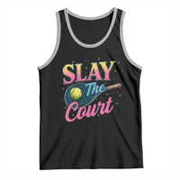 Slay The Court Queen Tank Top Witty Tennis Player Gift For Girls - Wonder Print Shop