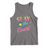 Slay The Court Queen Tank Top Witty Tennis Player Gift For Girls - Wonder Print Shop