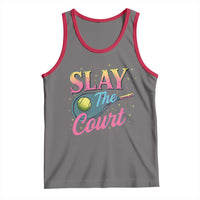 Slay The Court Queen Tank Top Witty Tennis Player Gift For Girls - Wonder Print Shop