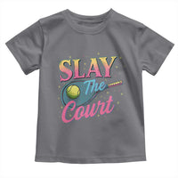 Slay The Court Queen Toddler T Shirt Witty Tennis Player Gift For Girls - Wonder Print Shop