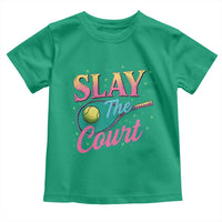 Slay The Court Queen Toddler T Shirt Witty Tennis Player Gift For Girls - Wonder Print Shop