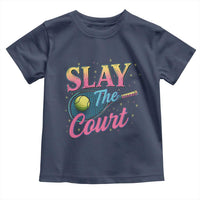 Slay The Court Queen Toddler T Shirt Witty Tennis Player Gift For Girls - Wonder Print Shop