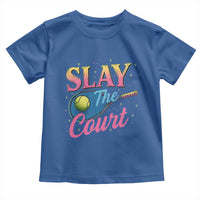 Slay The Court Queen Toddler T Shirt Witty Tennis Player Gift For Girls - Wonder Print Shop