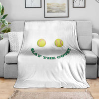Slay The Court Tennis Girl Throw Blanket Funny Tennis Player Gift - Wonder Print Shop