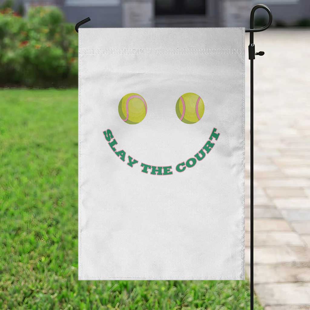 Slay The Court Tennis Girl Garden Flag Funny Tennis Player Gift - Wonder Print Shop