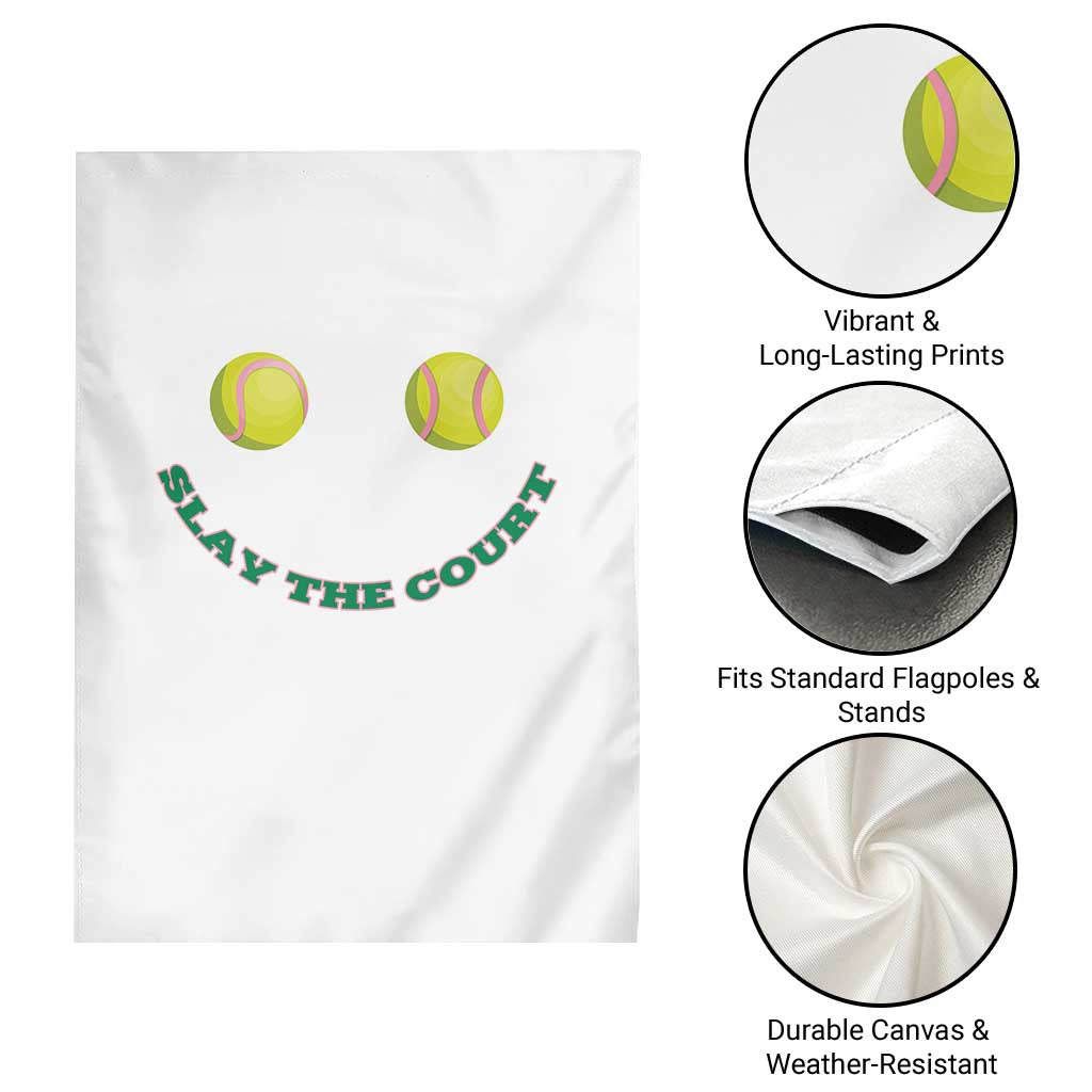 Slay The Court Tennis Girl Garden Flag Funny Tennis Player Gift - Wonder Print Shop