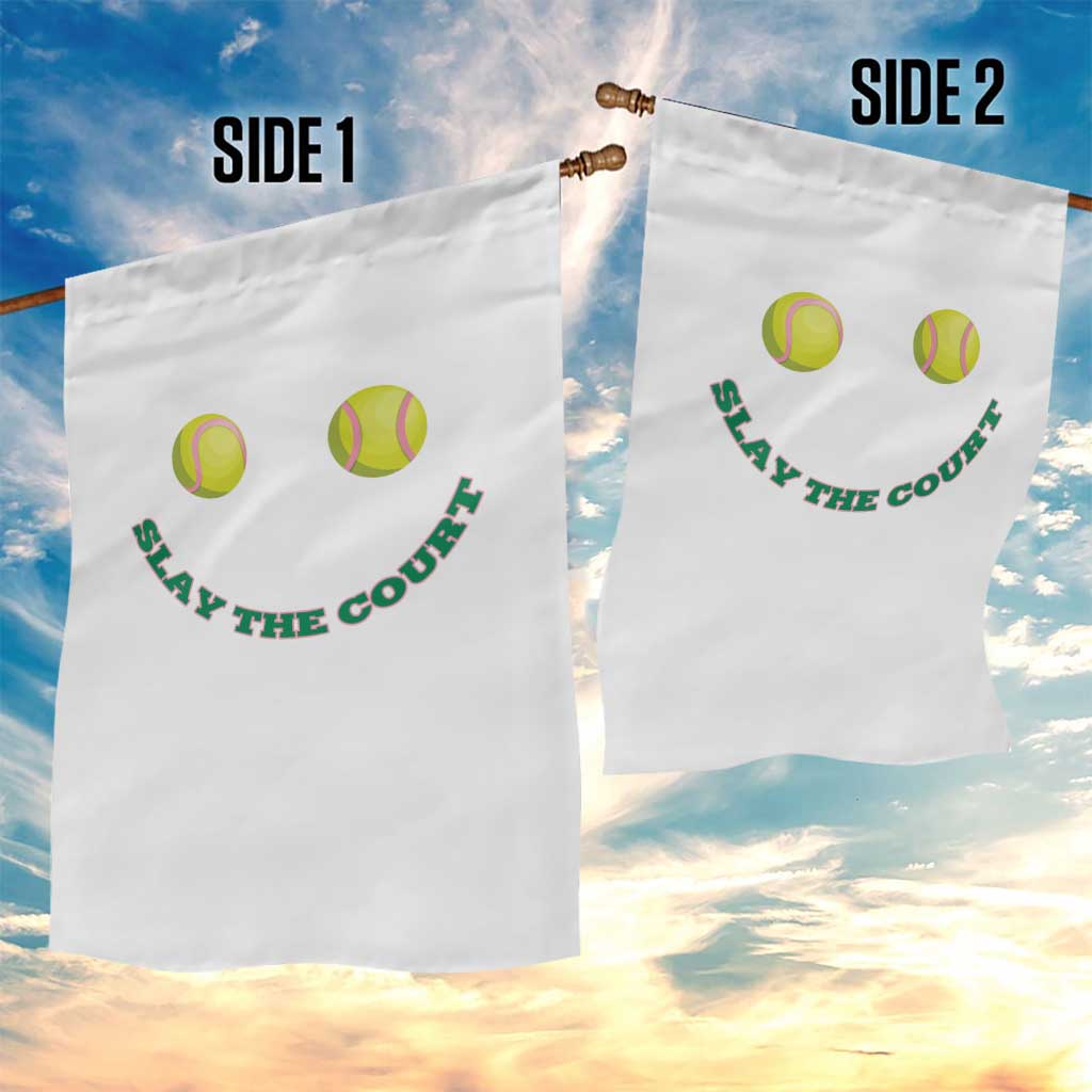 Slay The Court Tennis Girl Garden Flag Funny Tennis Player Gift - Wonder Print Shop