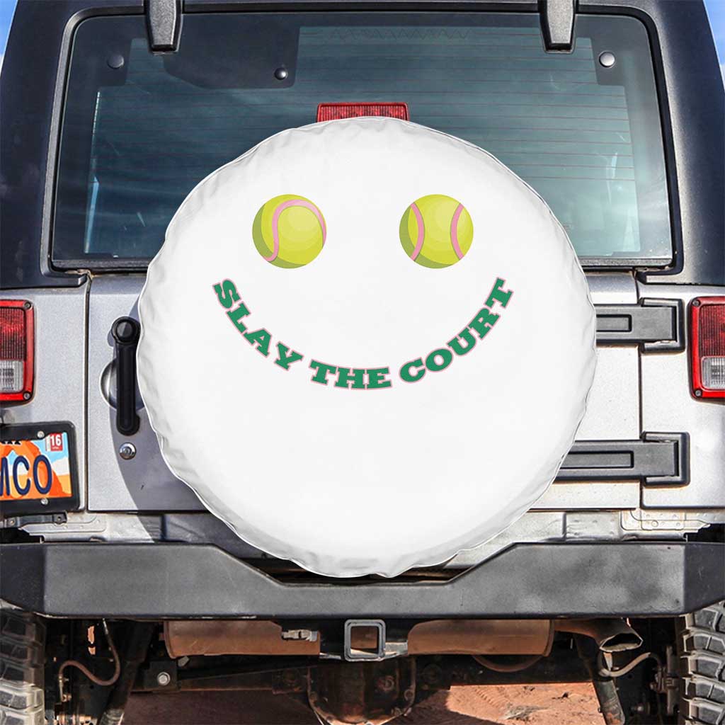 Slay The Court Tennis Girl Spare Tire Cover Funny Tennis Player Gift - Wonder Print Shop