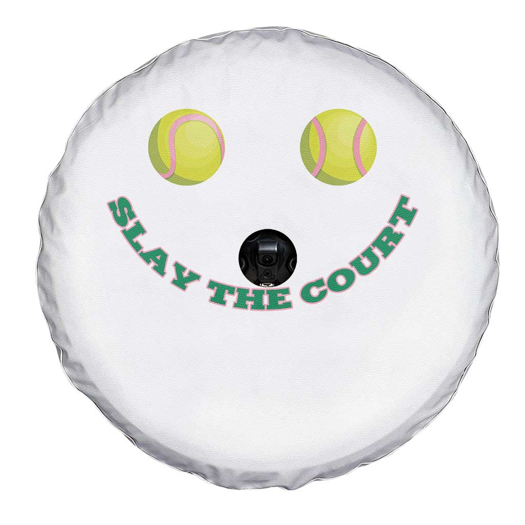 Slay The Court Tennis Girl Spare Tire Cover Funny Tennis Player Gift - Wonder Print Shop