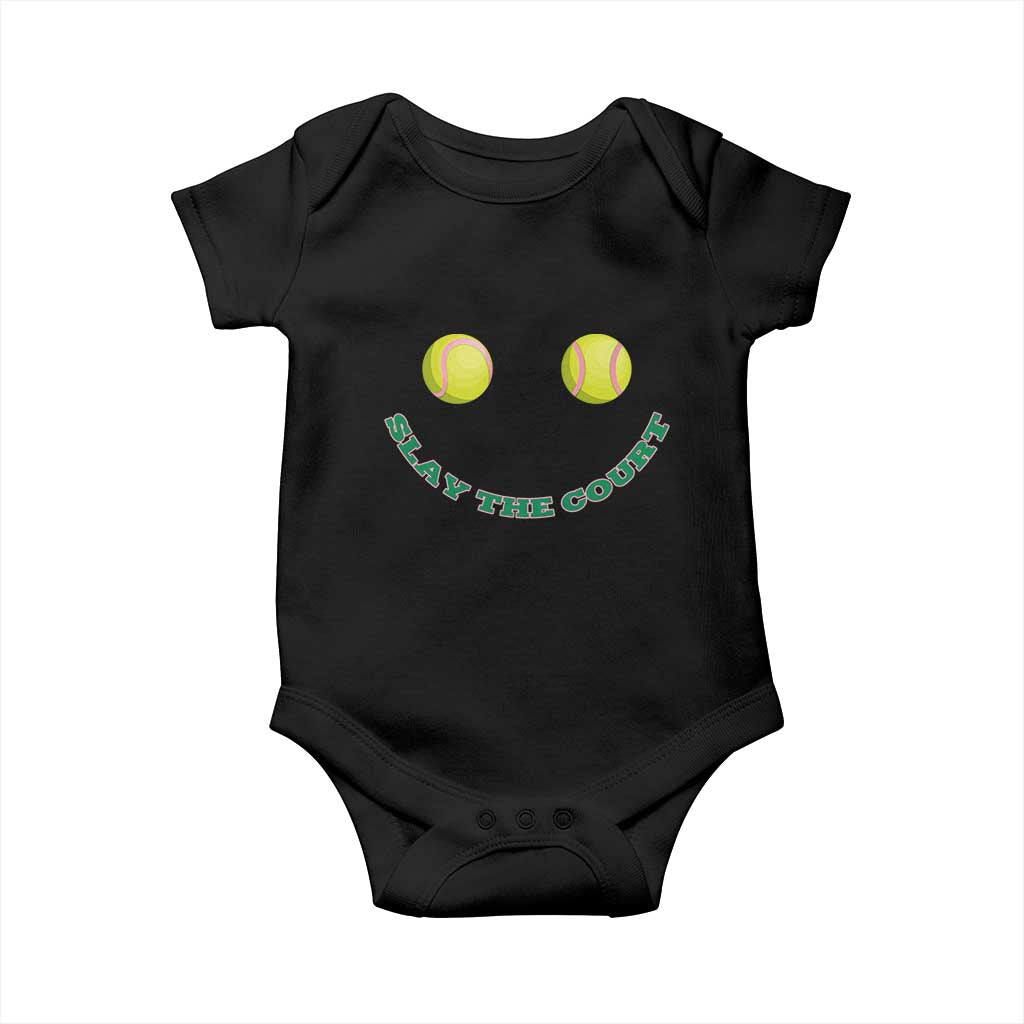 Slay The Court Tennis Girl Baby Onesie Funny Tennis Player Gift - Wonder Print Shop