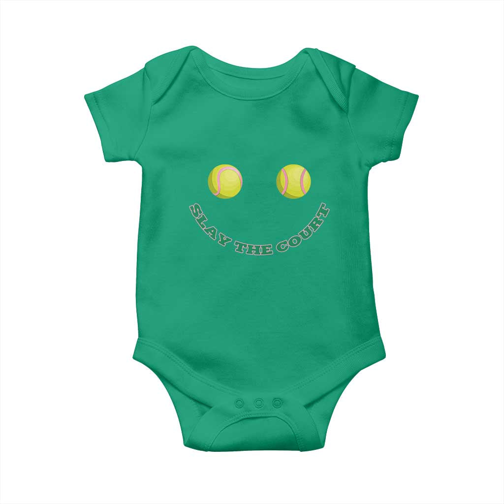 Slay The Court Tennis Girl Baby Onesie Funny Tennis Player Gift - Wonder Print Shop
