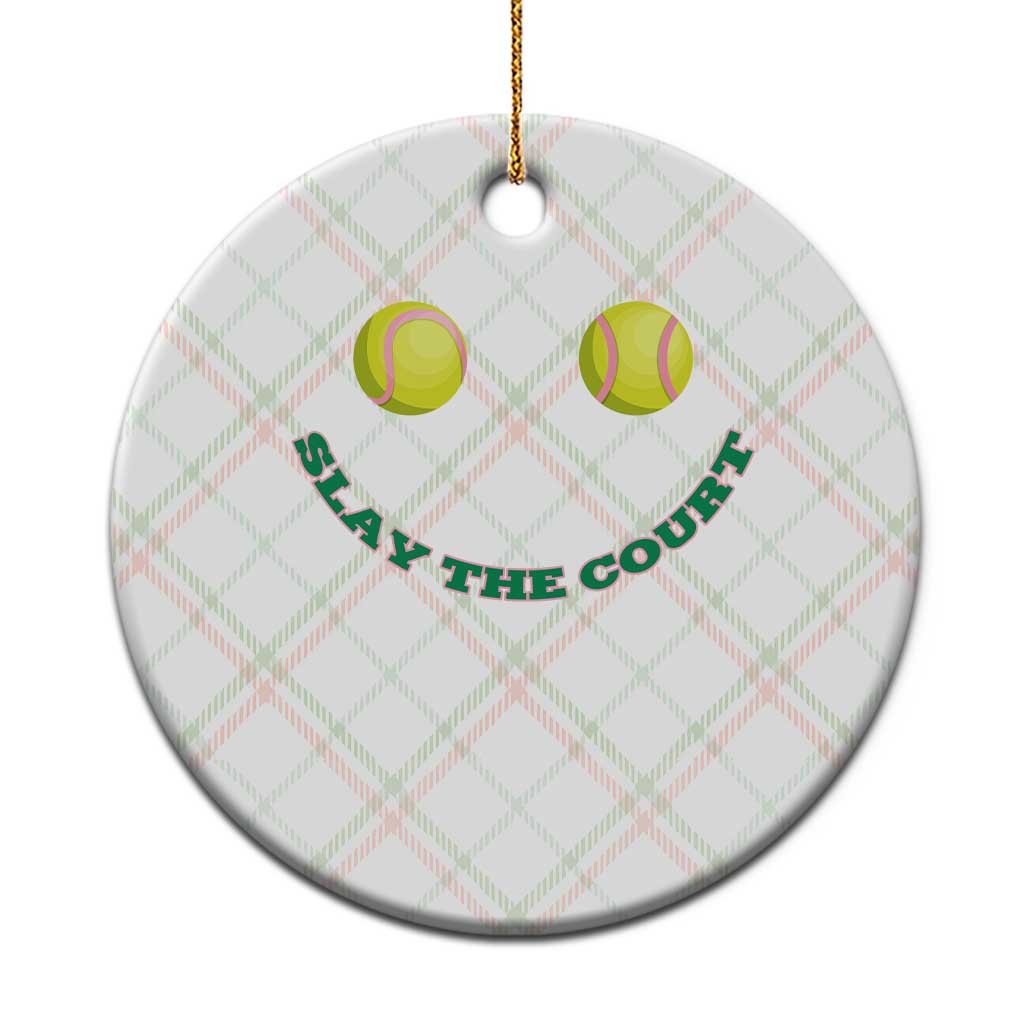 Slay The Court Tennis Girl Ceramic Ornament Funny Tennis Player Gift - Wonder Print Shop