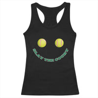 Slay The Court Tennis Girl Racerback Tank Top Funny Tennis Player Gift - Wonder Print Shop