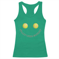 Slay The Court Tennis Girl Racerback Tank Top Funny Tennis Player Gift - Wonder Print Shop