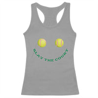 Slay The Court Tennis Girl Racerback Tank Top Funny Tennis Player Gift - Wonder Print Shop