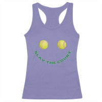 Slay The Court Tennis Girl Racerback Tank Top Funny Tennis Player Gift - Wonder Print Shop