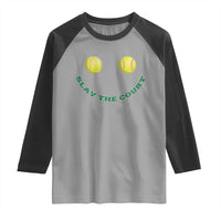 Slay The Court Tennis Girl Raglan Shirt Funny Tennis Player Gift - Wonder Print Shop