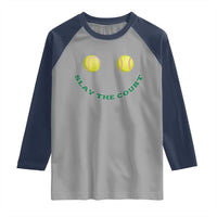 Slay The Court Tennis Girl Raglan Shirt Funny Tennis Player Gift - Wonder Print Shop