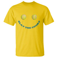 Slay The Court Tennis Girl T Shirt Funny Tennis Player Gift - Wonder Print Shop