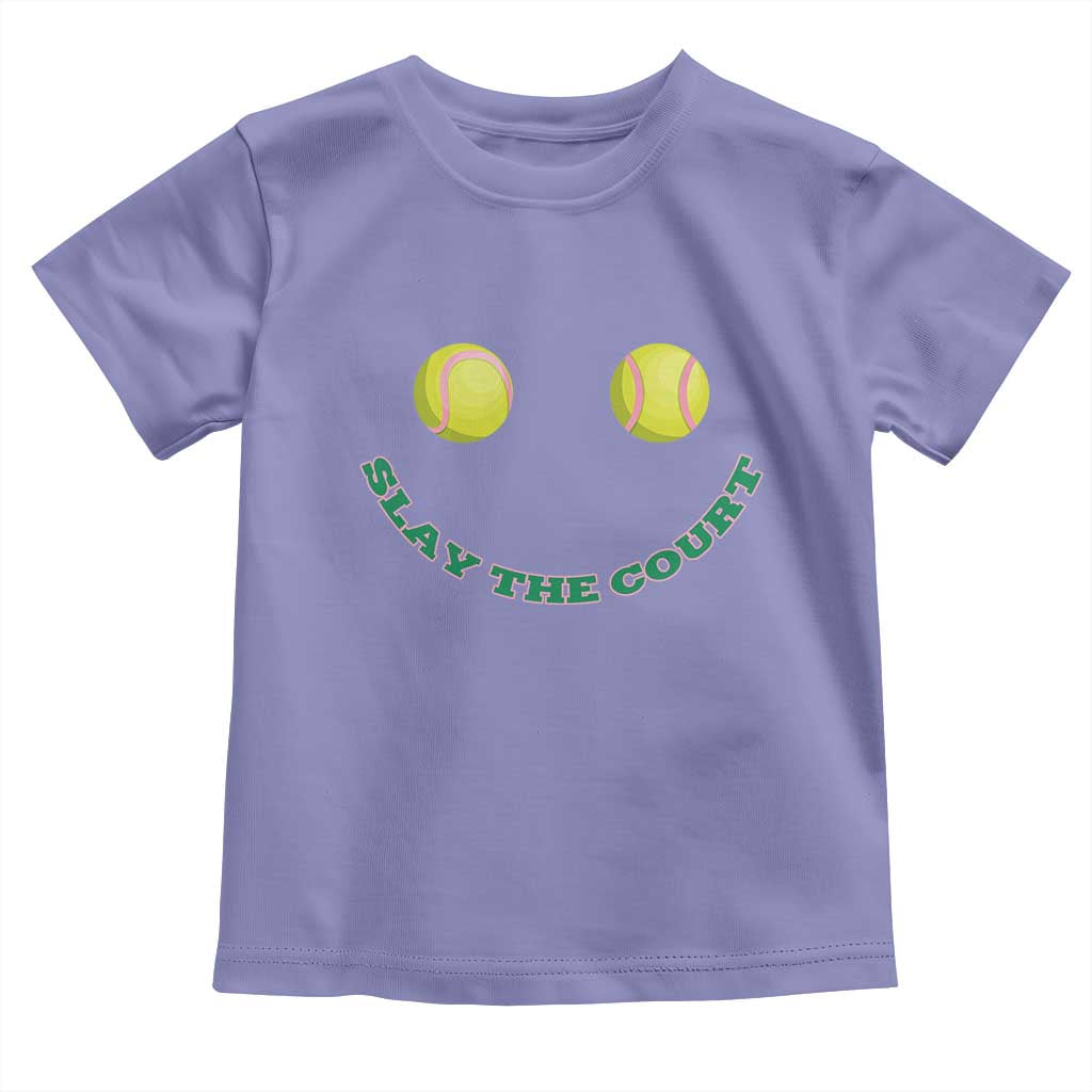 Slay The Court Tennis Girl Toddler T Shirt Funny Tennis Player Gift - Wonder Print Shop