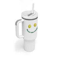 Slay The Court Tennis Girl Tumbler With Handle Funny Tennis Player Gift - Wonder Print Shop