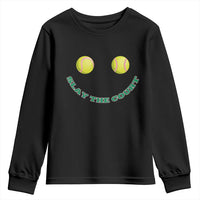 Slay The Court Tennis Girl Youth Sweatshirt Funny Tennis Player Gift - Wonder Print Shop