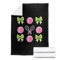 Pink Bow Coquette Tennis Lover Throw Blanket Funny Tennis Girl Gift - Wonder Print Shop