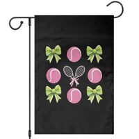 Pink Bow Coquette Tennis Lover Garden Flag Funny Tennis Girl Gift - Wonder Print Shop