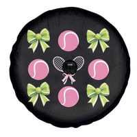 Pink Bow Coquette Tennis Lover Spare Tire Cover Funny Tennis Girl Gift - Wonder Print Shop