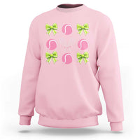 Pink Bow Coquette Tennis Lover Sweatshirt Funny Tennis Girl Gift - Wonder Print Shop