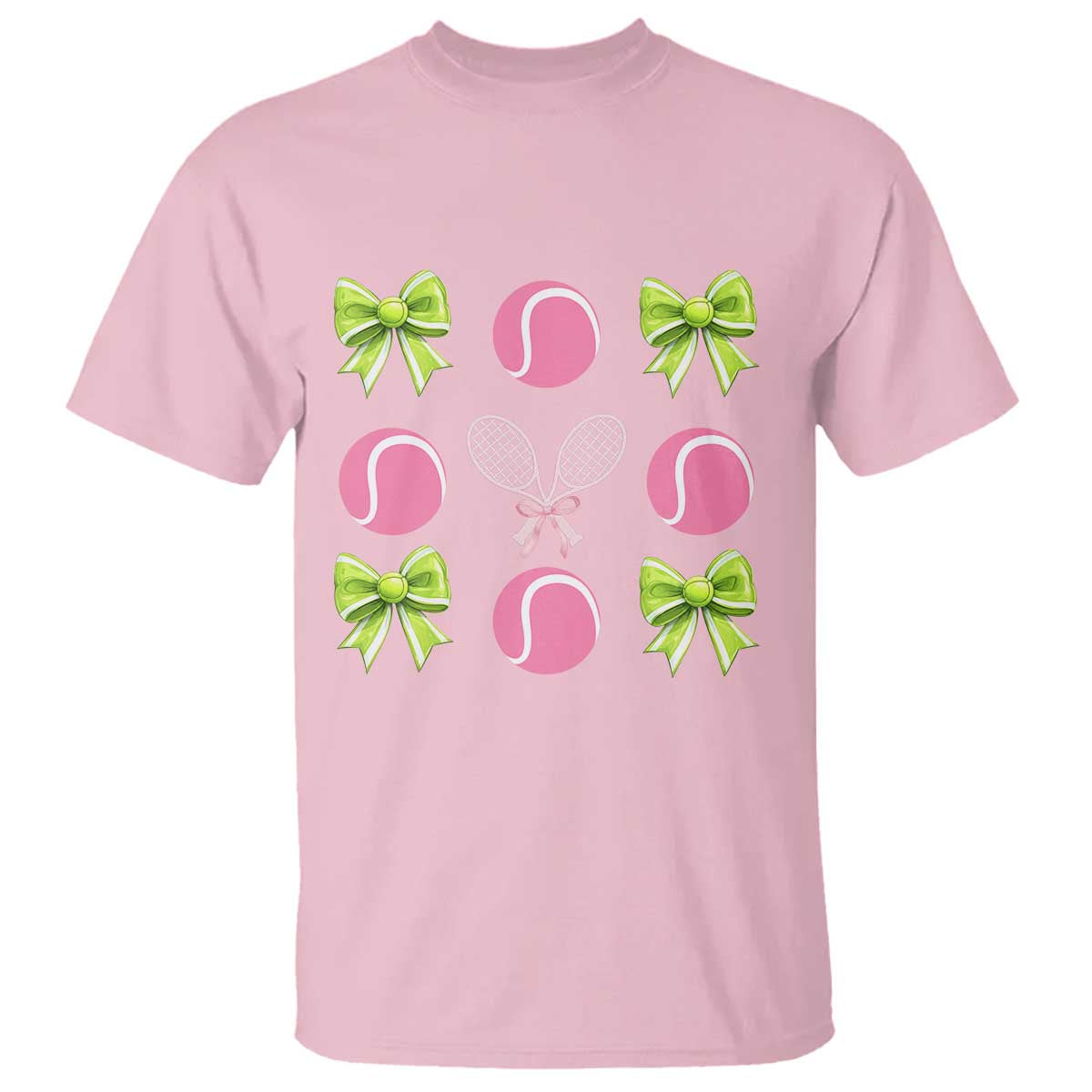 Pink Bow Coquette Tennis Lover T Shirt Funny Tennis Girl Gift - Wonder Print Shop
