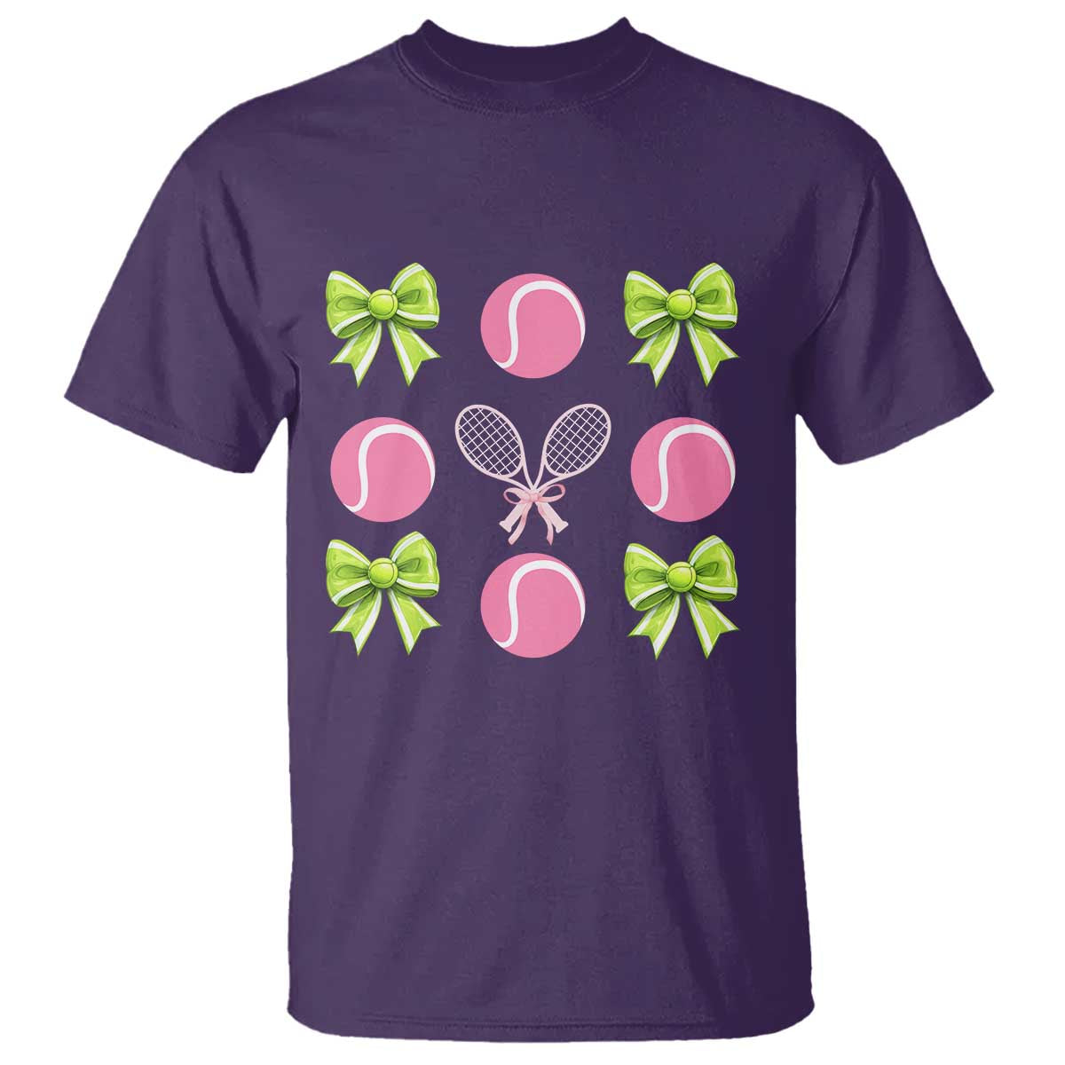 Pink Bow Coquette Tennis Lover T Shirt Funny Tennis Girl Gift - Wonder Print Shop