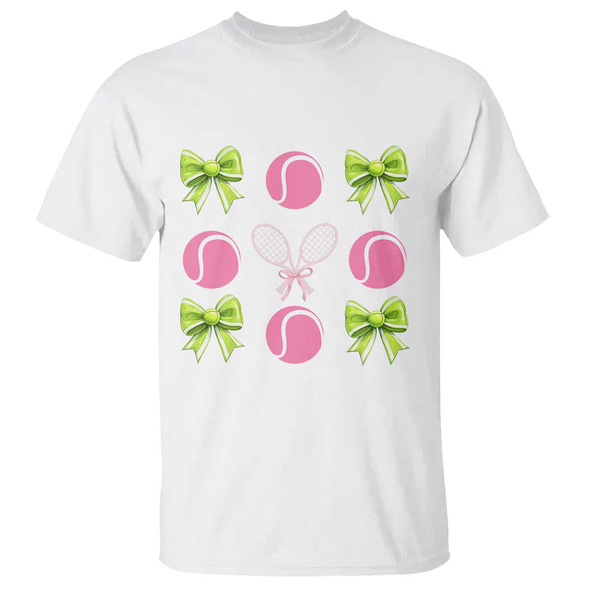 Pink Bow Coquette Tennis Lover T Shirt Funny Tennis Girl Gift - Wonder Print Shop