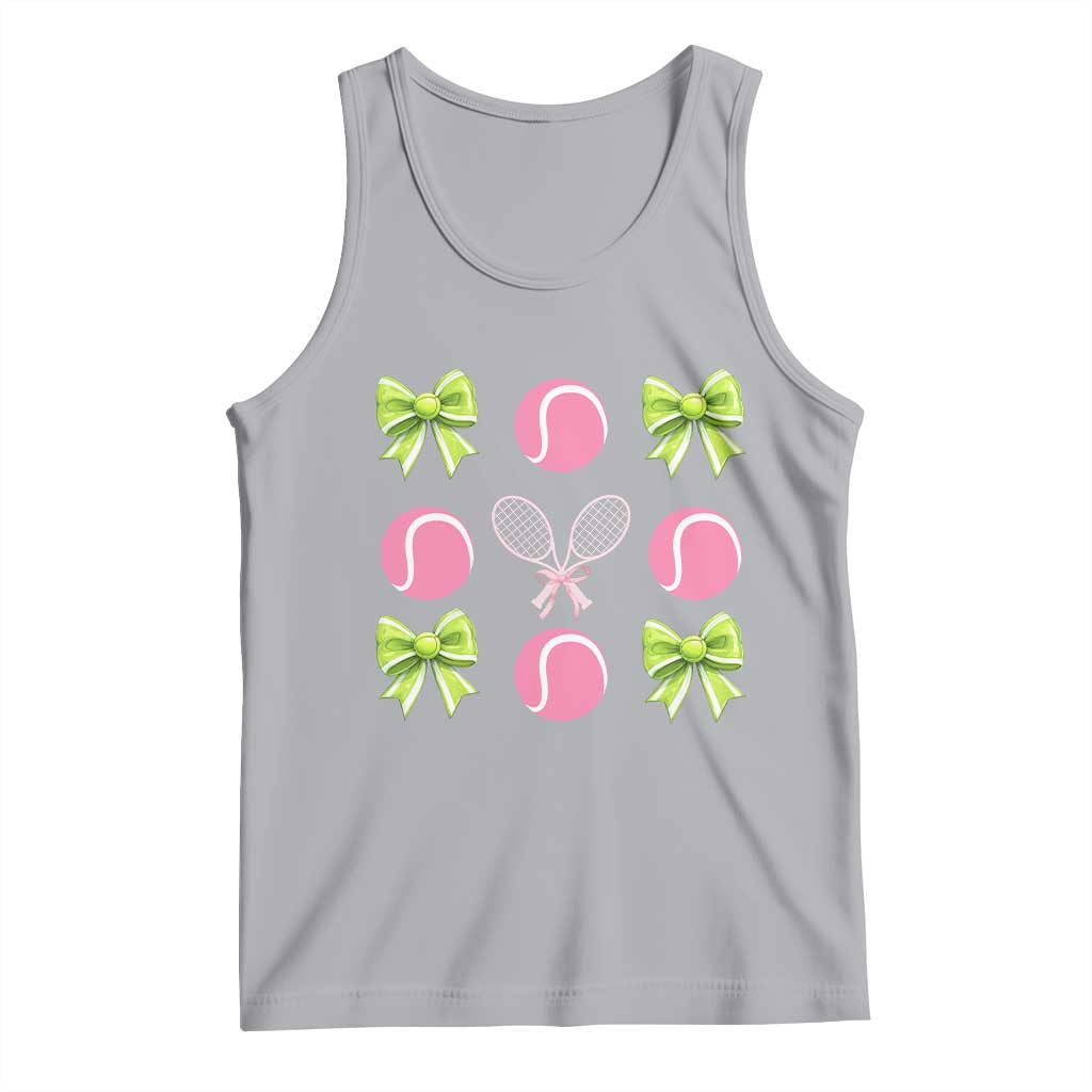 Pink Bow Coquette Tennis Lover Tank Top Funny Tennis Girl Gift - Wonder Print Shop