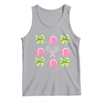 Pink Bow Coquette Tennis Lover Tank Top Funny Tennis Girl Gift - Wonder Print Shop