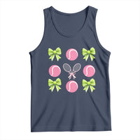 Pink Bow Coquette Tennis Lover Tank Top Funny Tennis Girl Gift - Wonder Print Shop