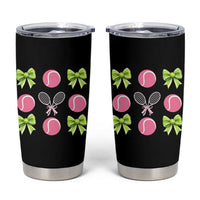 Pink Bow Coquette Tennis Lover Tumbler Cup Funny Tennis Girl Gift - Wonder Print Shop