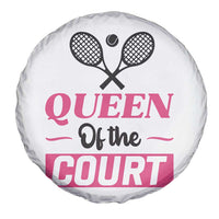 Queen Of The Court Spare Tire Cover Funny Tennis Girl Gift - Wonder Print Shop