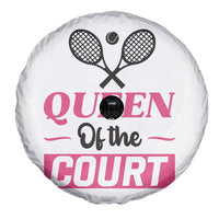 Queen Of The Court Spare Tire Cover Funny Tennis Girl Gift - Wonder Print Shop