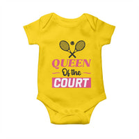 Queen Of The Court Baby Onesie Funny Tennis Girl Gift - Wonder Print Shop