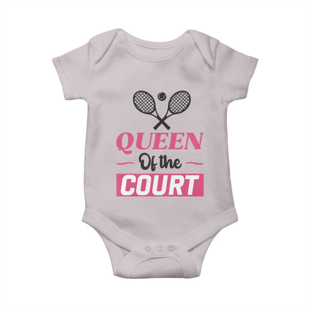 Queen Of The Court Baby Onesie Funny Tennis Girl Gift - Wonder Print Shop