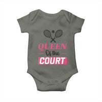 Queen Of The Court Baby Onesie Funny Tennis Girl Gift - Wonder Print Shop