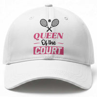Queen Of The Court Baseball Cap Funny Tennis Girl Gift